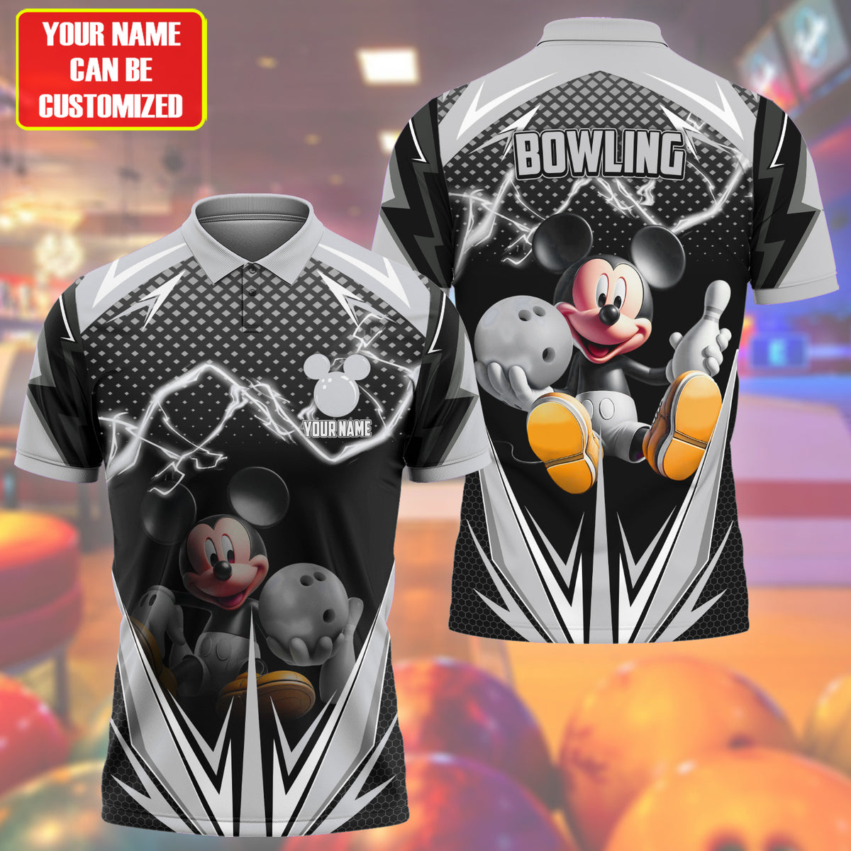 Personalized Name MK Bowling Silver Version All Over Printed Unisex Shirt QB040602