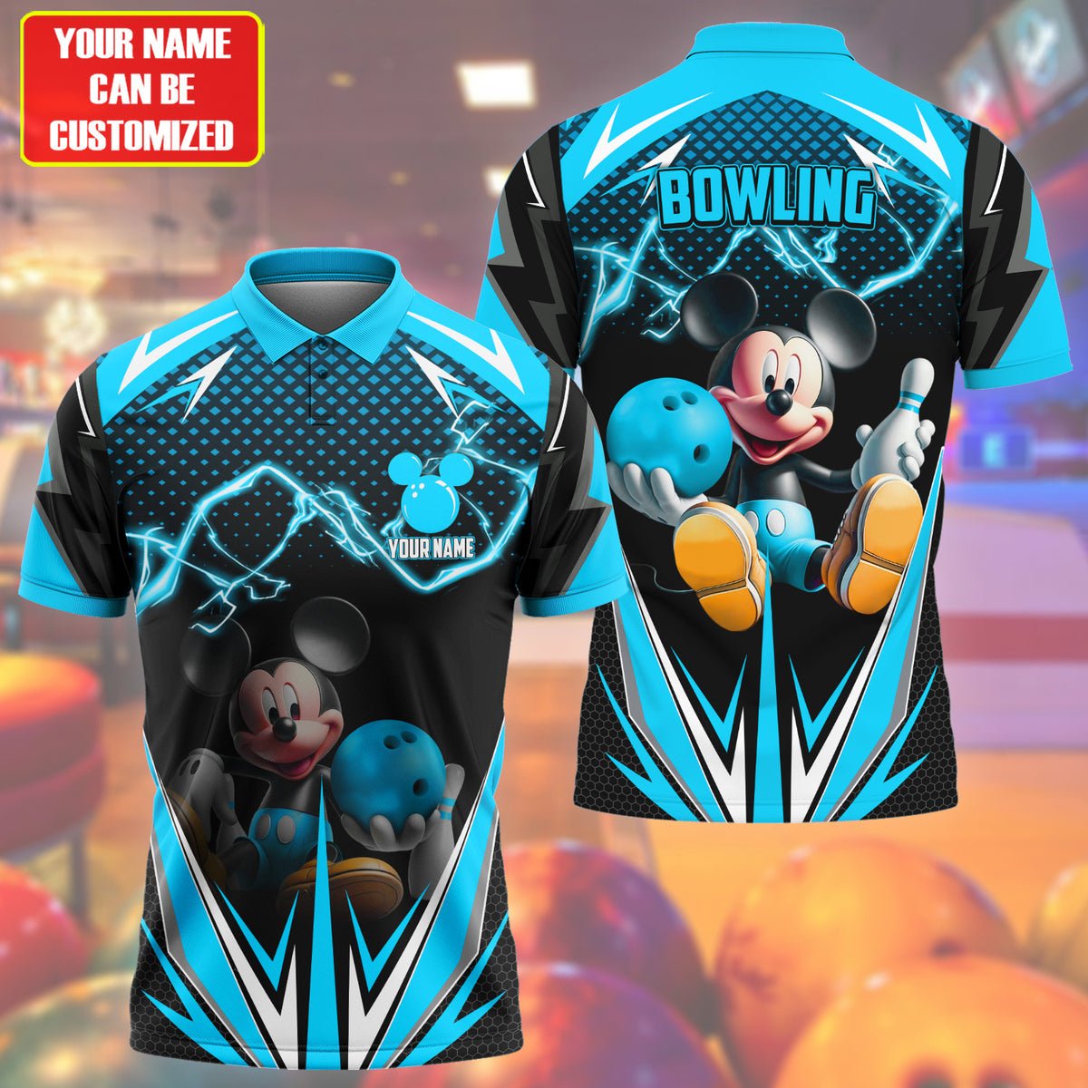 Personalized Name MK Bowling Teal Version All Over Printed Unisex Shirt QB040602