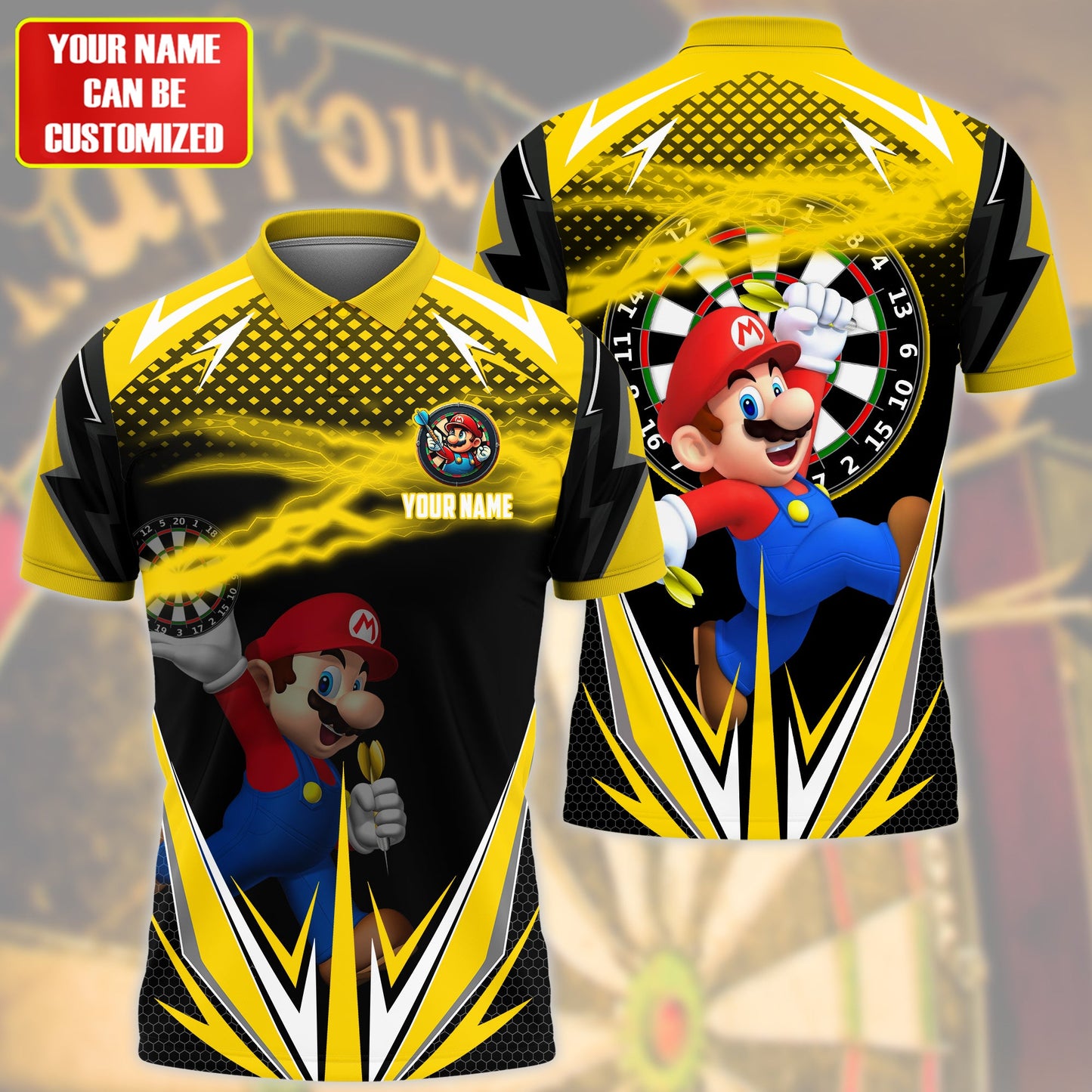 Personalized Name MRO Darts Yellow Version All Over Printed Unisex Shirt QB050403