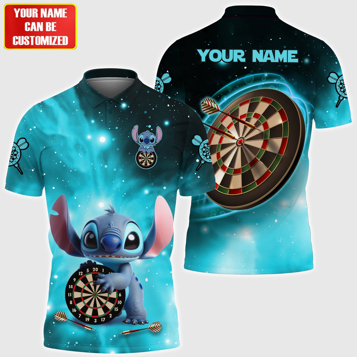 Personalized Name ST Darts Teal Version All Over Printed Unisex Shirt QB070505