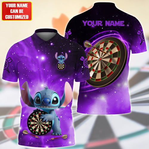 Personalized Name ST Darts Purple Version All Over Printed Unisex Shirt QB070505