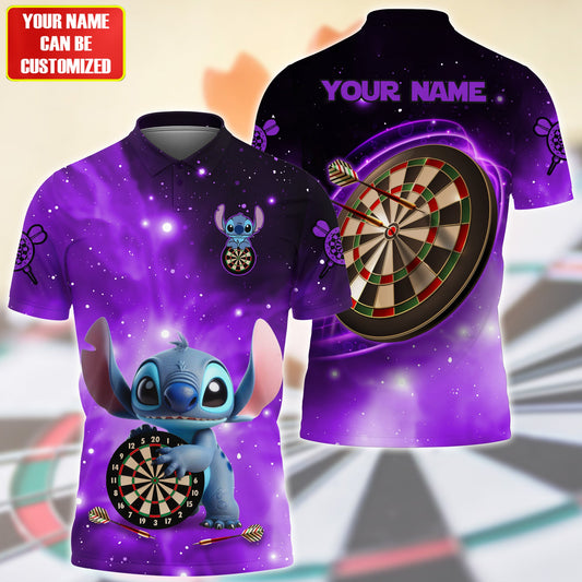 Personalized Name ST Darts Purple Version All Over Printed Unisex Shirt QB070505