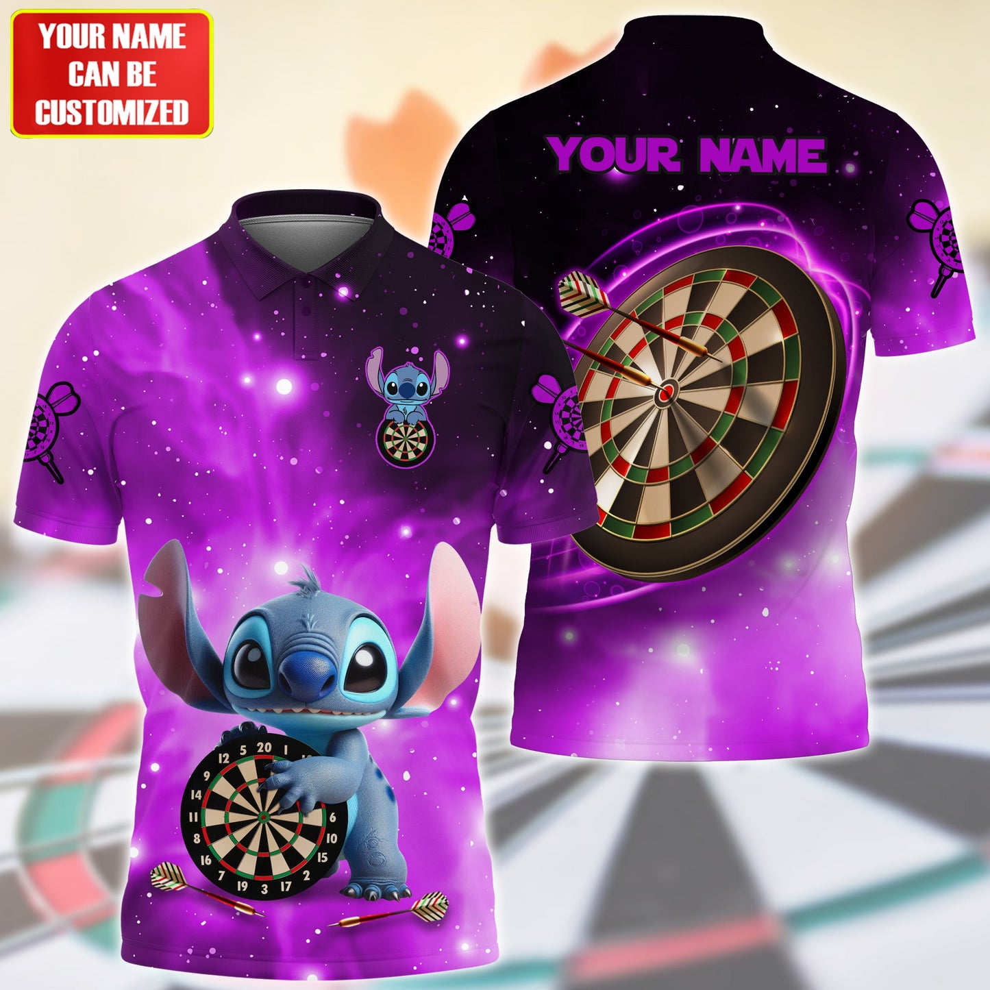 Personalized Name ST Darts Pink Version All Over Printed Unisex Shirt QB070505