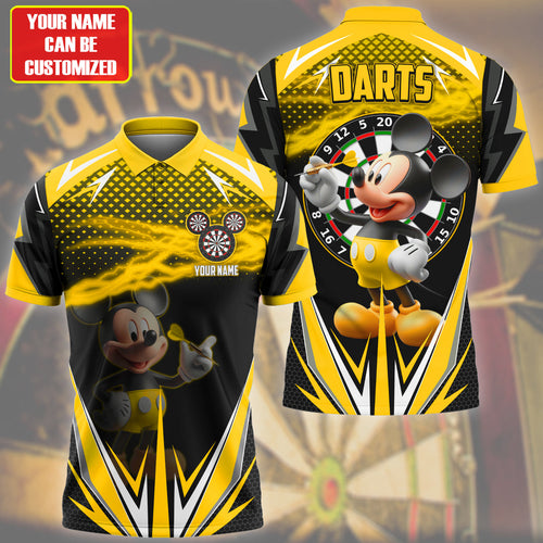 Personalized Name MK Darts Yellow Version All Over Printed Unisex Shirt QB080403