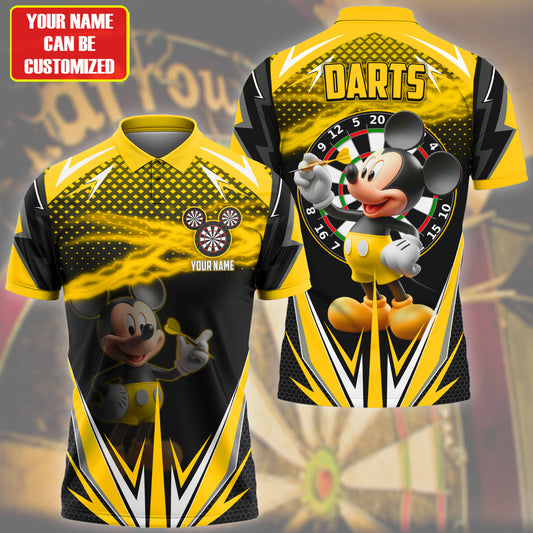 Personalized Name MK Darts Yellow Version All Over Printed Unisex Shirt QB080403