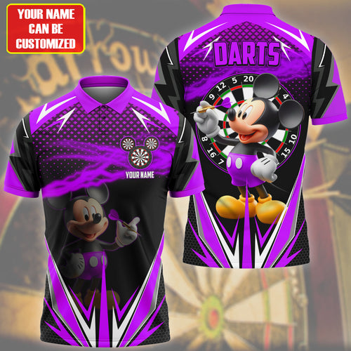 Personalized Name MK Darts Purple Version All Over Printed Unisex Shirt QB080403