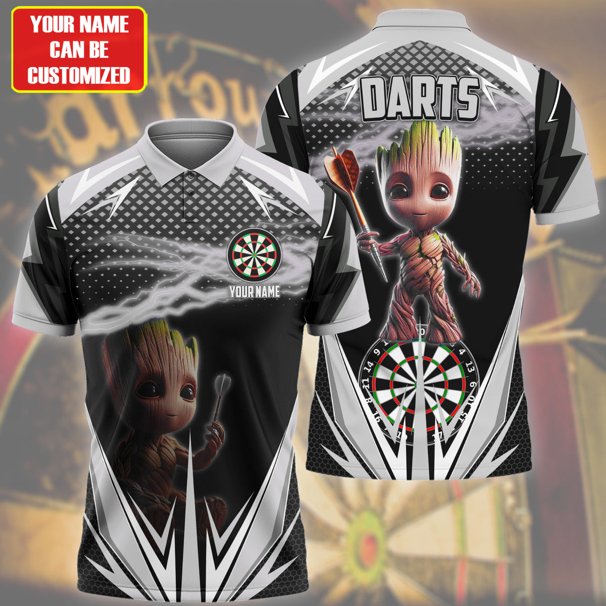 Personalized Name Gr Darts Silver Version All Over Printed Unisex Shirt QB080405