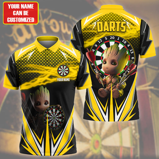 Personalized Name Gr Darts Yellow Version All Over Printed Unisex Shirt QB080420