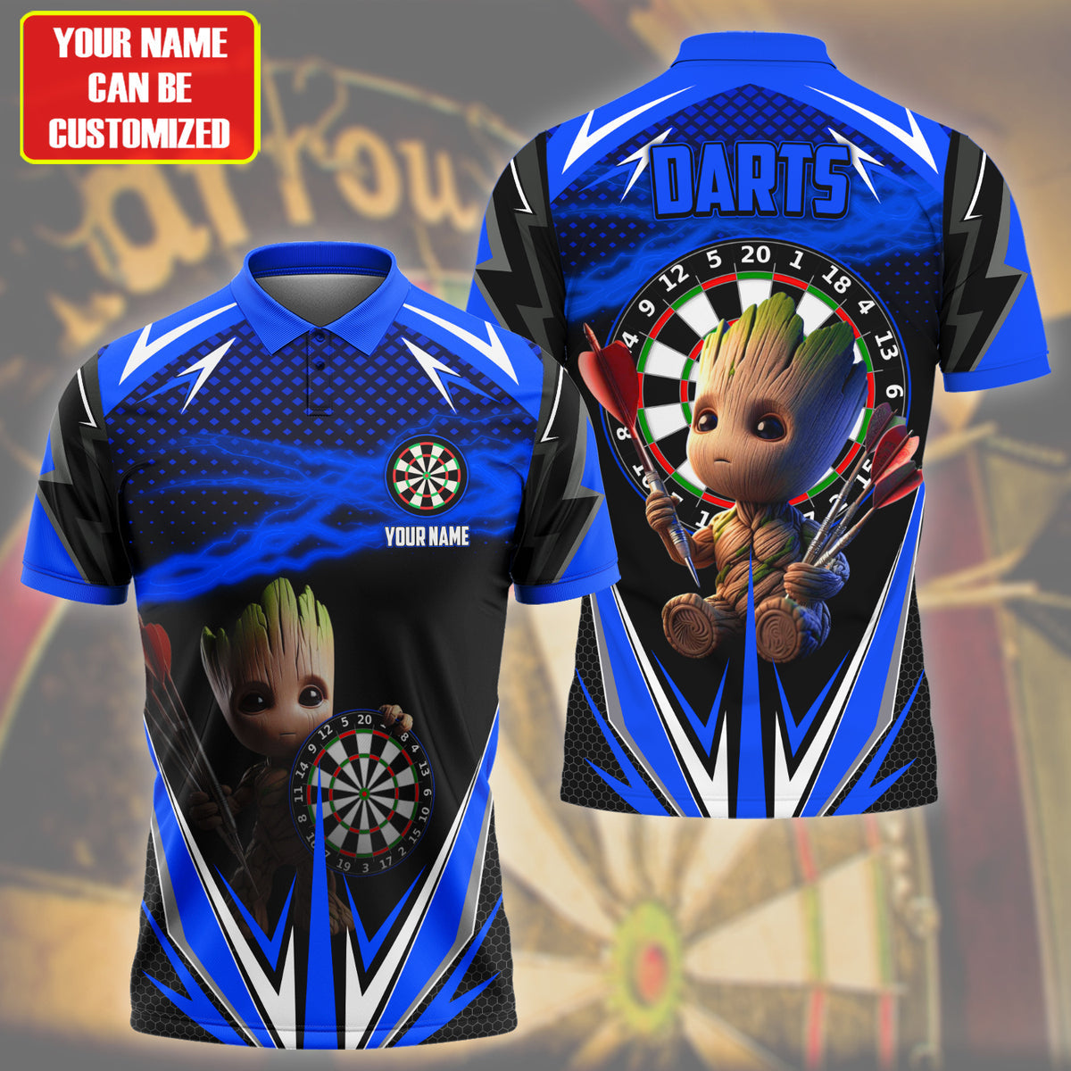 Personalized Name Gr Darts Blue Version All Over Printed Unisex Shirt QB080420
