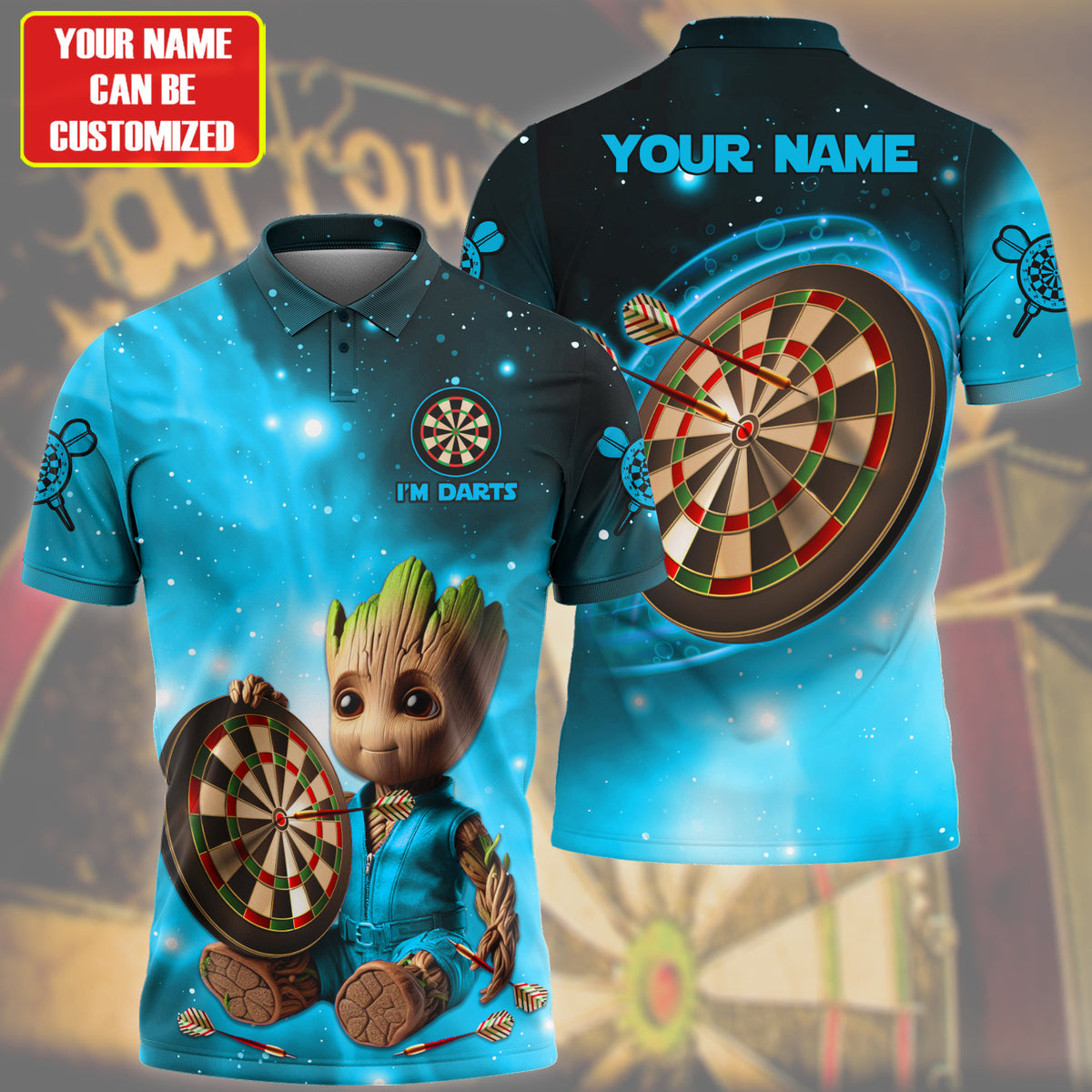 Personalized Name Gr Darts Teal Version All Over Printed Unisex Shirt QB080504