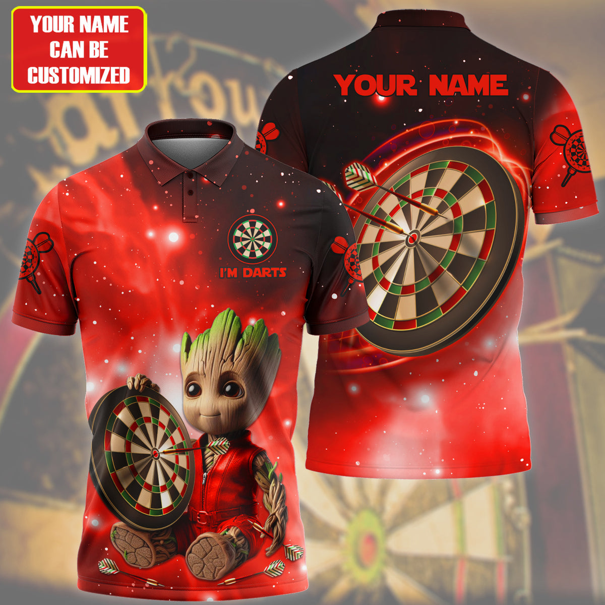Personalized Name Gr Darts Red Version All Over Printed Unisex Shirt QB080504