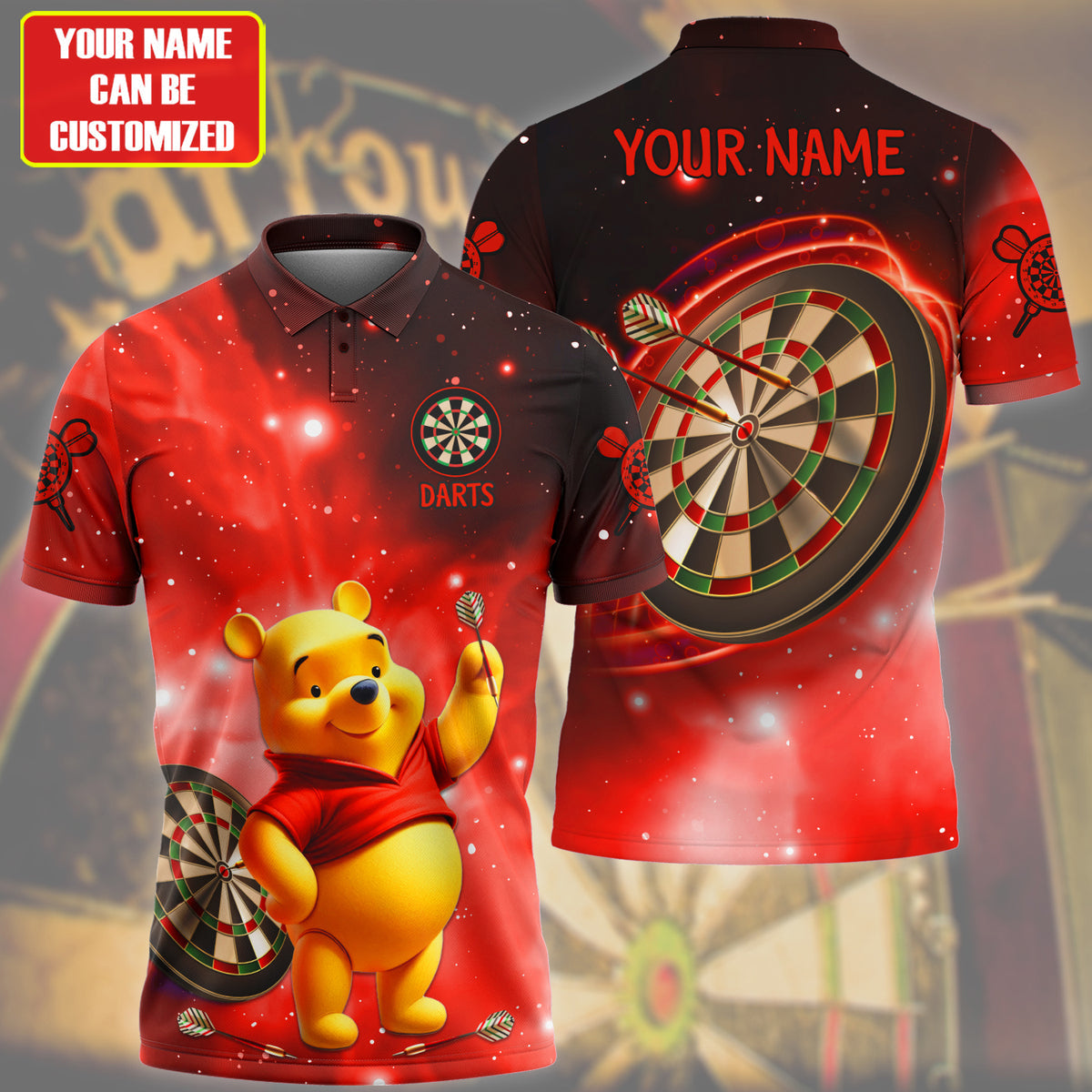 Personalized Name WTP Darts Red Version All Over Printed Unisex Shirt QB080602