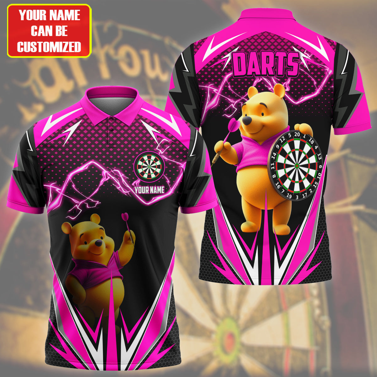 Personalized Name WTP Darts Pink  Version All Over Printed Unisex Shirt QB080603
