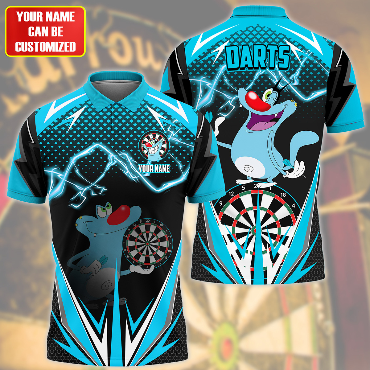 Personalized Name OG Darts Teal Version All Over Printed Unisex Shirt QB080703