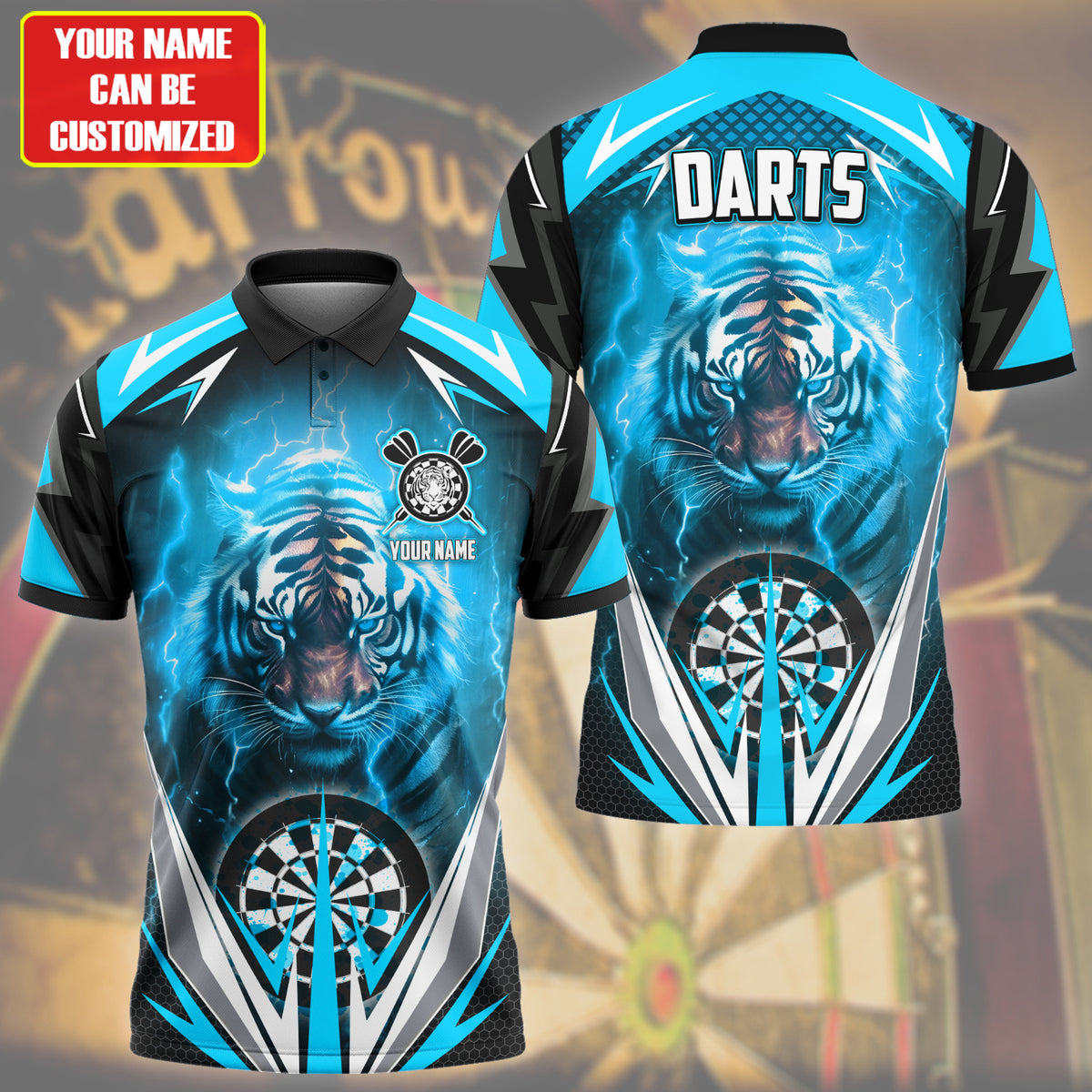 Personalized Tiger Darts Teal Version All Over Printed Unisex Shirt QB110701