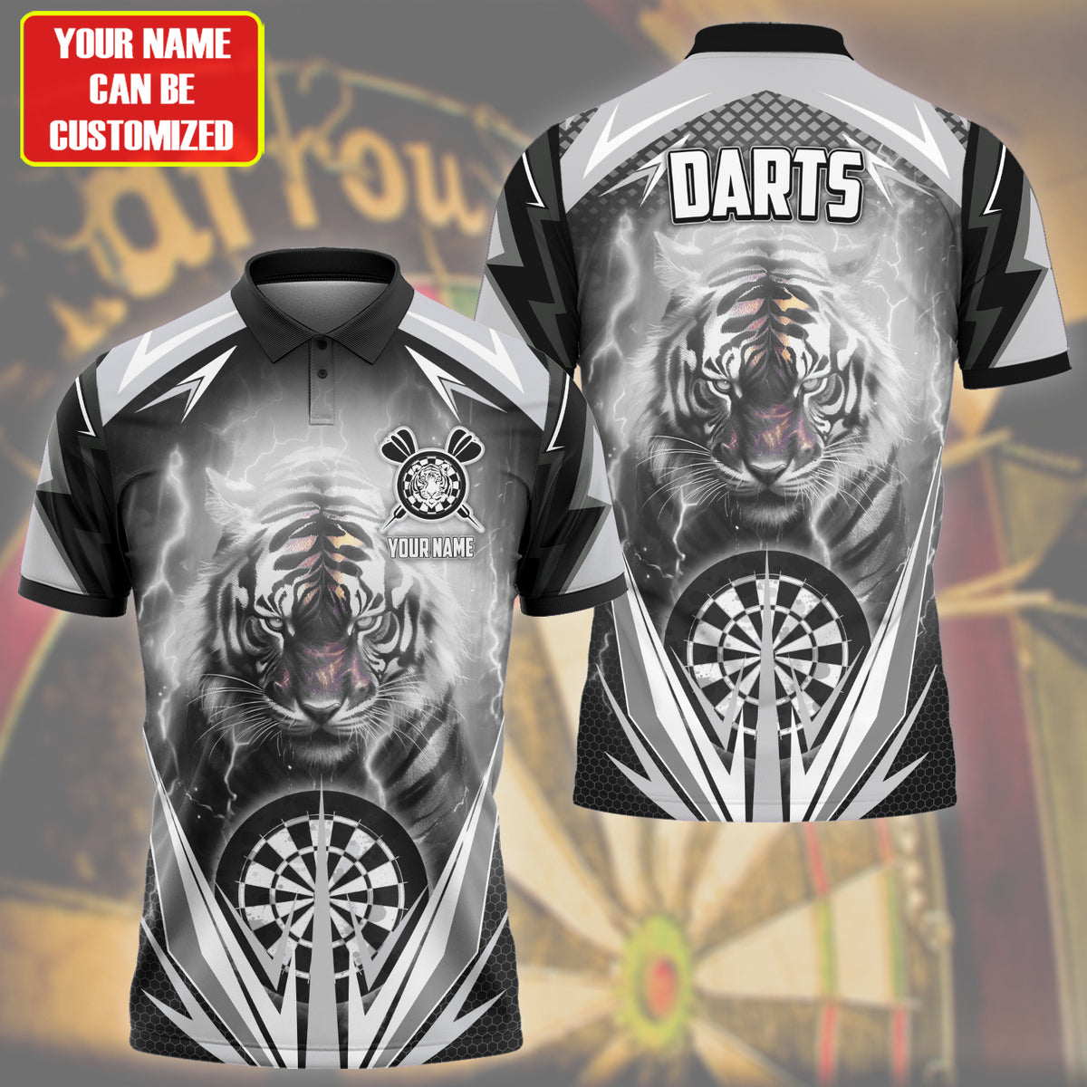 Personalized Tiger Darts Silver Version All Over Printed Unisex Shirt QB110701