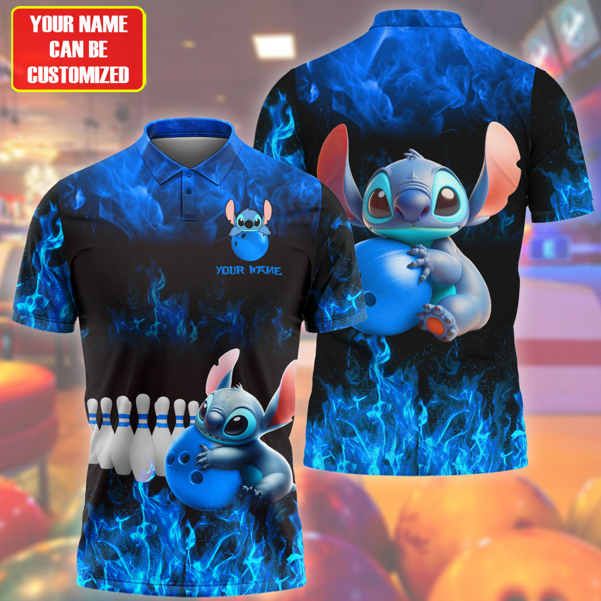 Personalized Name ST Bowling Blue Version All Over Printed Unisex Shirt QB120601