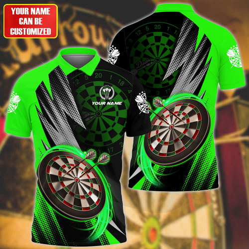 Personalized Name Darts Green Version All Over Printed Unisex Shirt QB120606