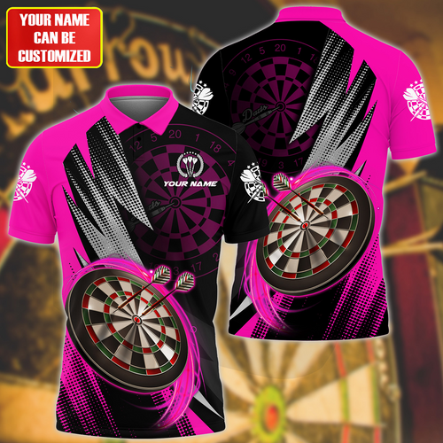 Personalized Name Darts Pink Version All Over Printed Unisex Shirt QB120606