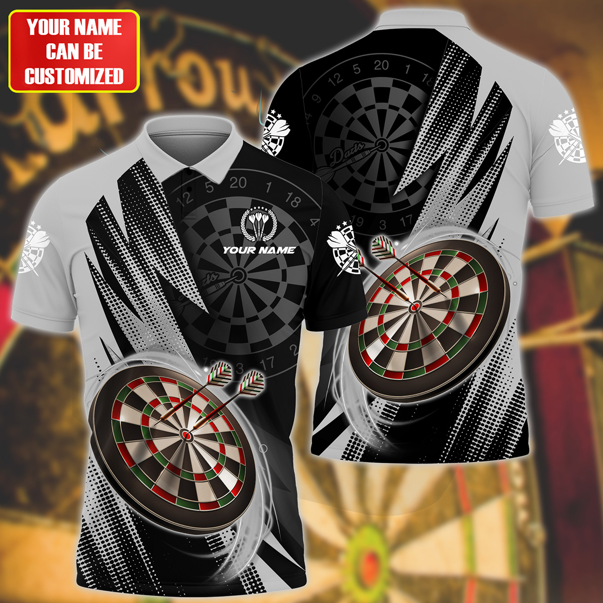 Personalized Name Darts Silver Version All Over Printed Unisex Shirt QB120606