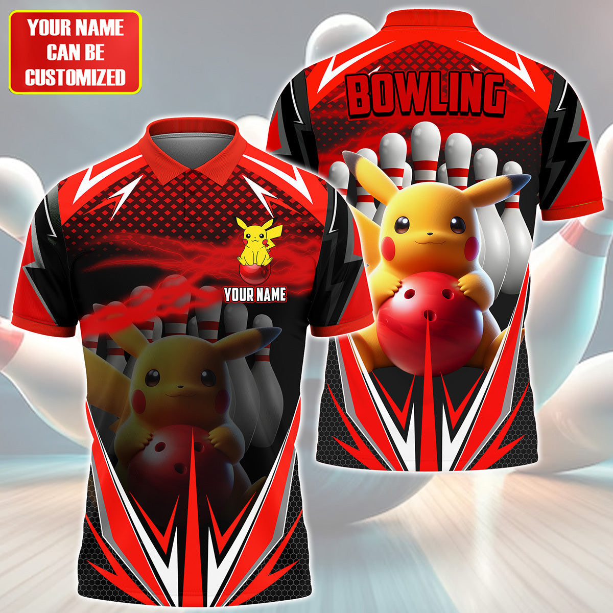 Personalized Name PK Bowling Red Version All Over Printed Unisex Shirt QB140506