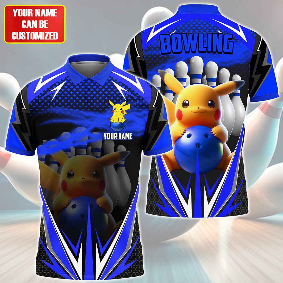 Personalized Name PK Bowling Blue Version All Over Printed Unisex Shirt QB140506