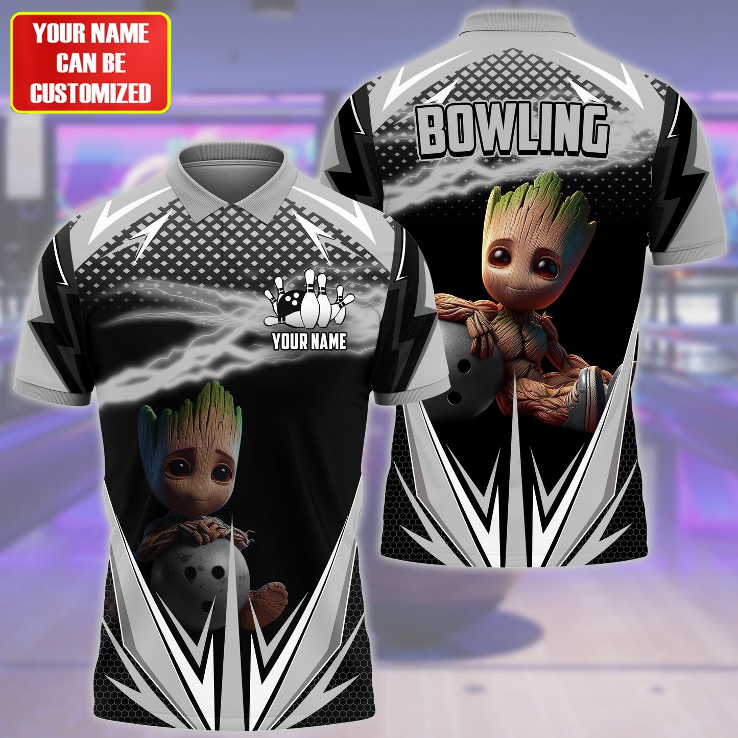 Personalized Name GR Bowling Silver Version All Over Printed Unisex Shirt QB150411