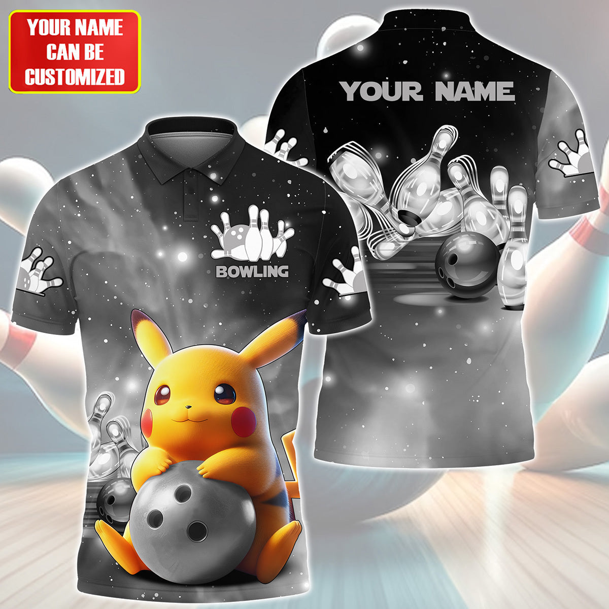 Personalized Name PK Bowling Silver Version All Over Printed Unisex Shirt QB140505