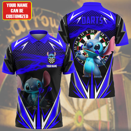 Personalized Name ST Darts Blue Version All Over Printed Unisex Shirt QB160403