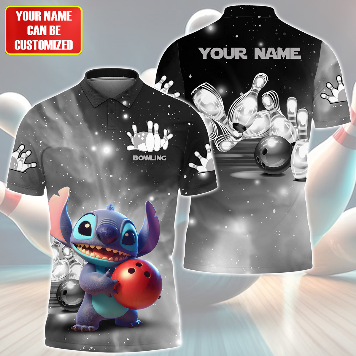 Personalized Name ST Bowling Silver Version All Over Printed Unisex Shirt QB200512