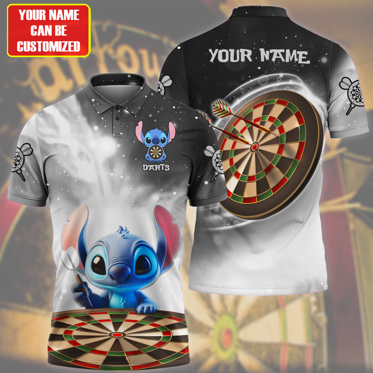 Personalized Name ST Darts Silver Version All Over Printed Unisex Shirt QB220509