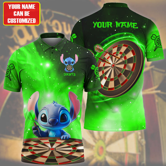 Personalized Name ST Darts Green Version All Over Printed Unisex Shirt QB220509
