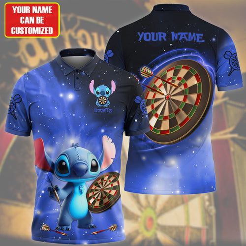 Personalized Name ST Darts Blue Version All Over Printed Unisex Shirt QB220508