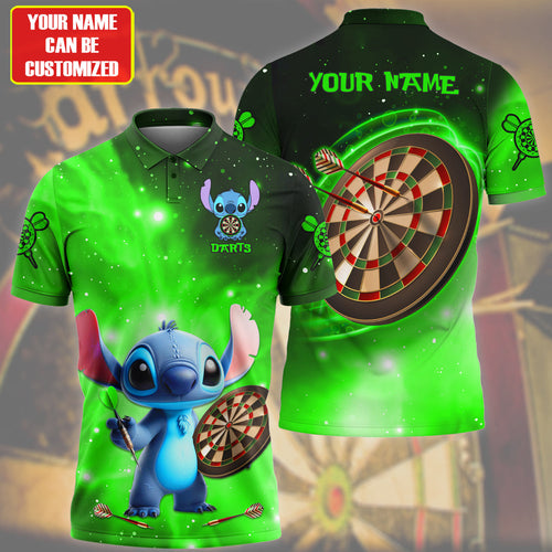 Personalized Name ST Darts Green Version All Over Printed Unisex Shirt QB220508