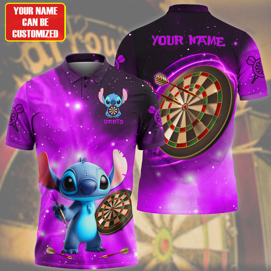 Personalized Name ST Darts Purple Version All Over Printed Unisex Shirt QB220508