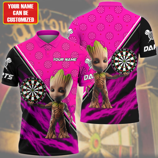 Personalized Name Gr Darts Pink Version All Over Printed Unisex Shirt QB230408