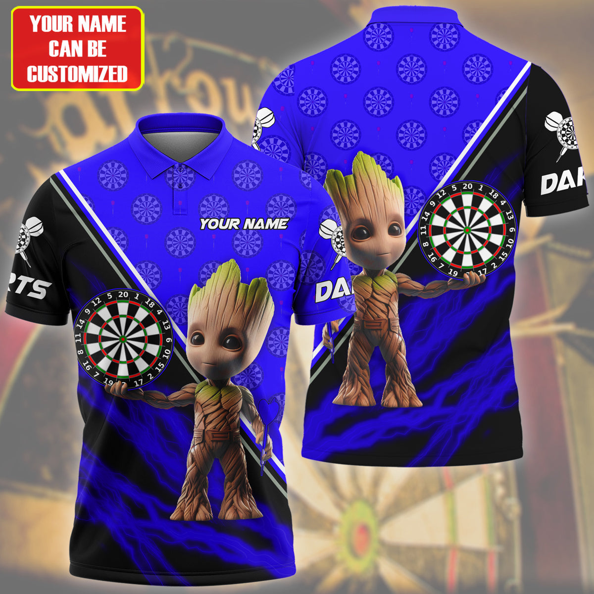 Personalized Name Gr Darts Blue Version All Over Printed Unisex Shirt QB230408