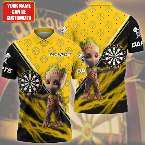 Personalized Name Gr Darts Yellow Version All Over Printed Unisex Shirt QB230408