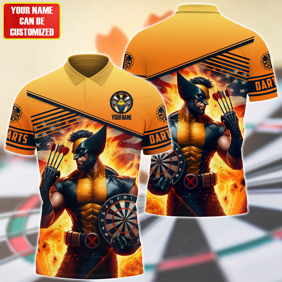 Personalized Name WR Darts All Over Printed Unisex Shirt QB230504