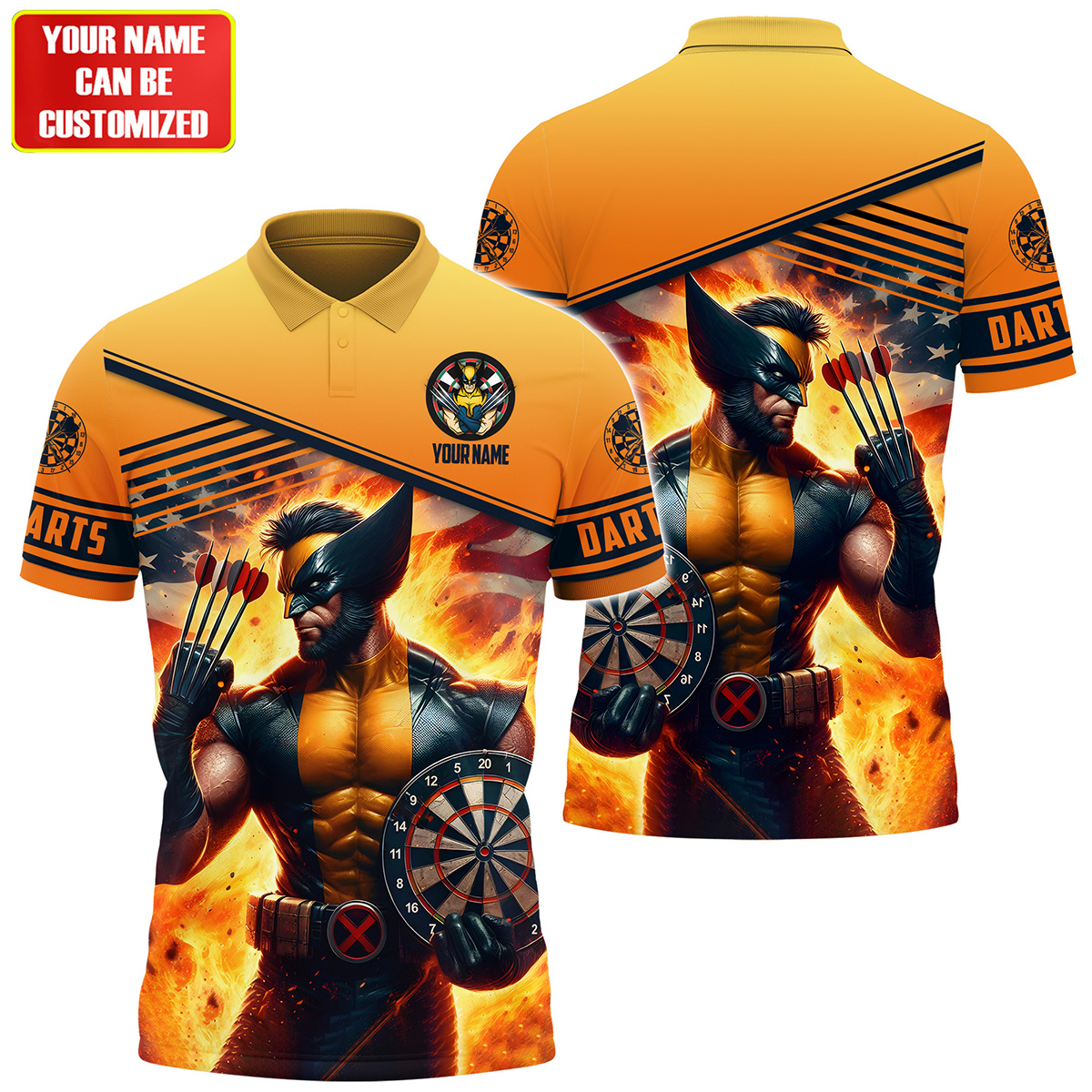 Personalized Name WR Darts All Over Printed Unisex Shirt QB230504