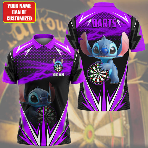 Personalized Name ST Darts Purple Version All Over Printed Unisex Shirt QB250409