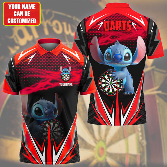 Personalized Name ST Darts Red Version All Over Printed Unisex Shirt QB250409