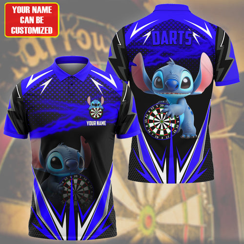 Personalized Name ST Darts Blue Version All Over Printed Unisex Shirt QB250409