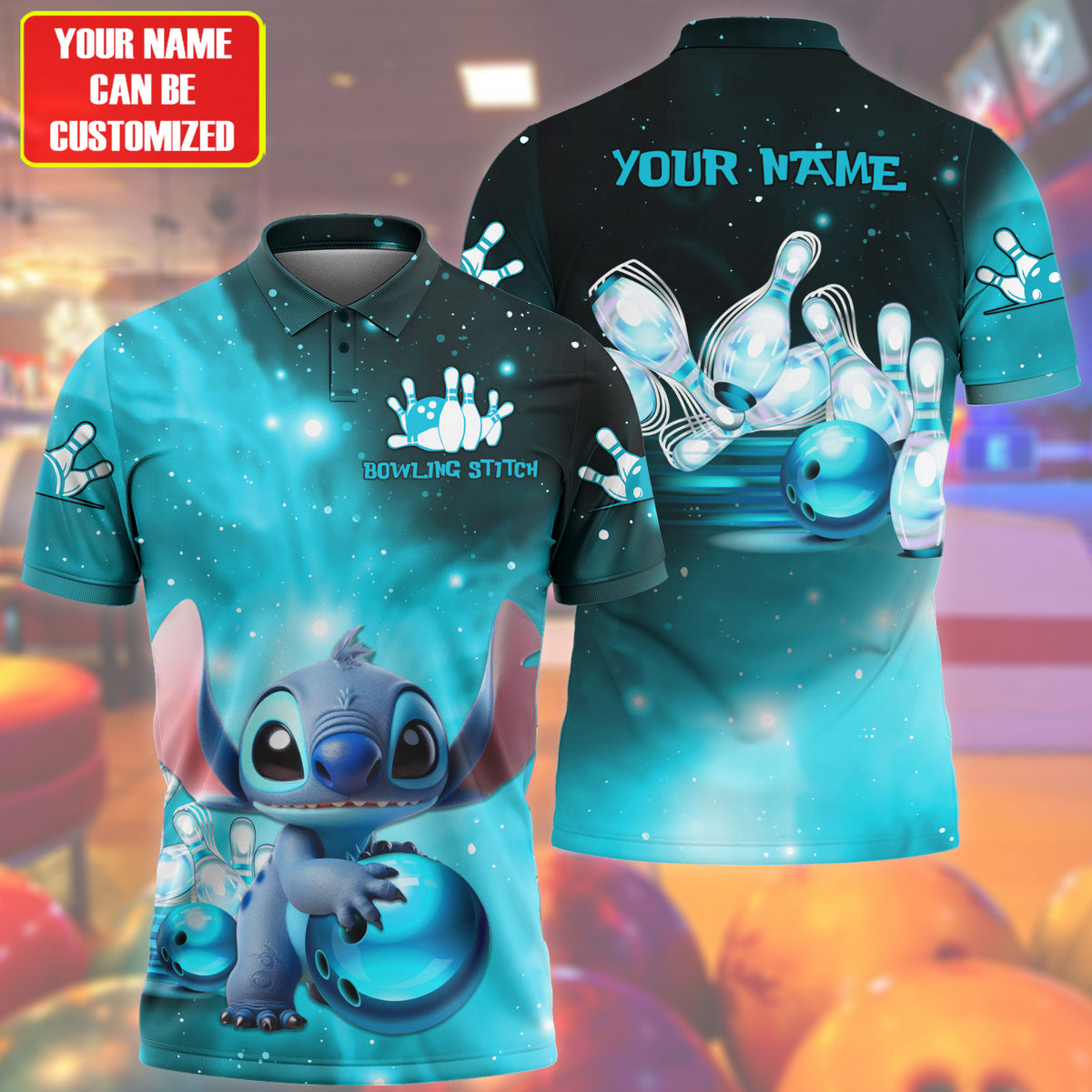 Personalized Name ST Bowling Teal Version All Over Printed Unisex Shirt QB250410