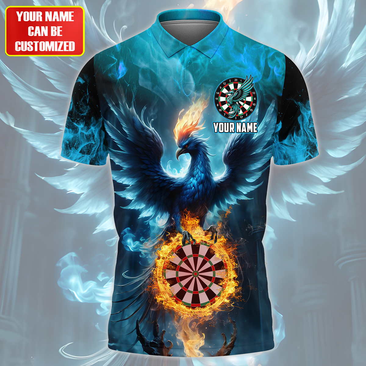 Personalized Name Phoenix Darts Teal Version All Over Printed Unisex Shirt QB260402