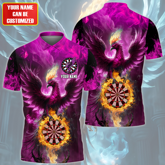 Personalized Name Phoenix Darts Pink Version All Over Printed Unisex Shirt QB260402