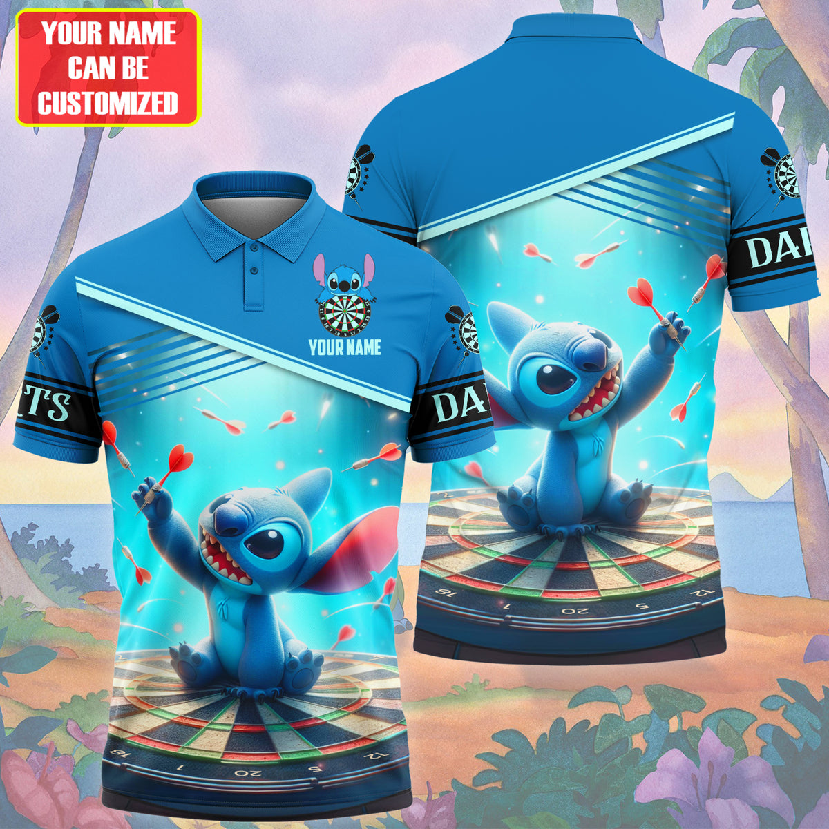 Personalized Name ST Darts All Over Printed Unisex Shirt QB280507