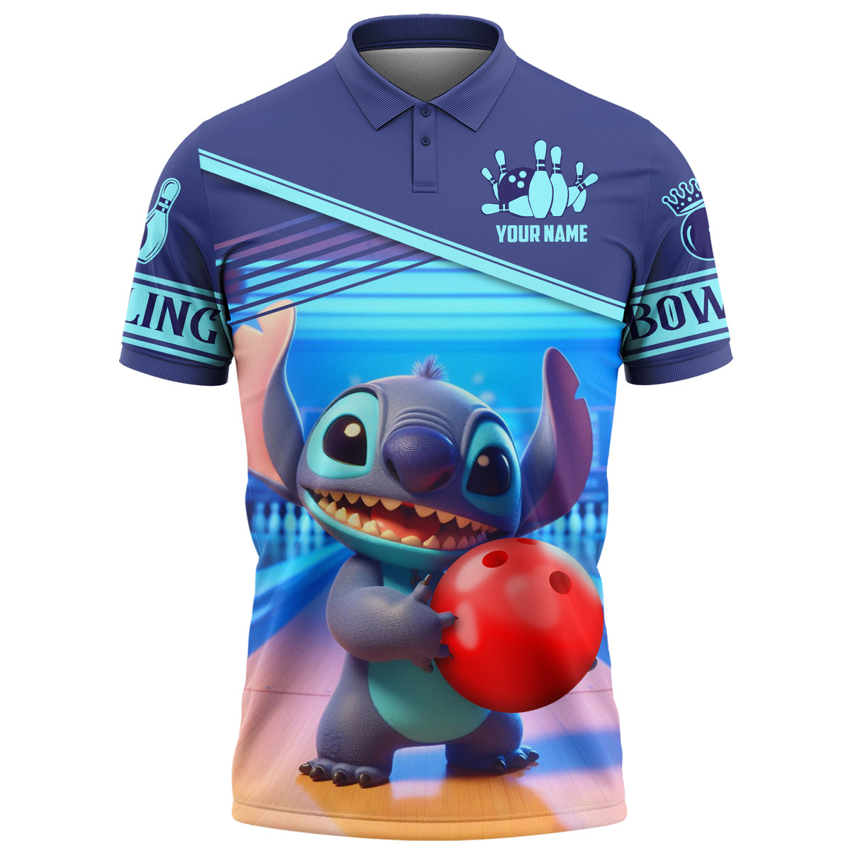 Personalized Name Bowling QB3 All Over Printed Unisex Shirt QB290306