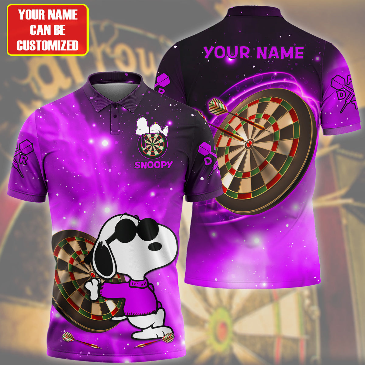 Personalized Name SNP Darts Purple Version All Over Printed Unisex Shirt QB300302