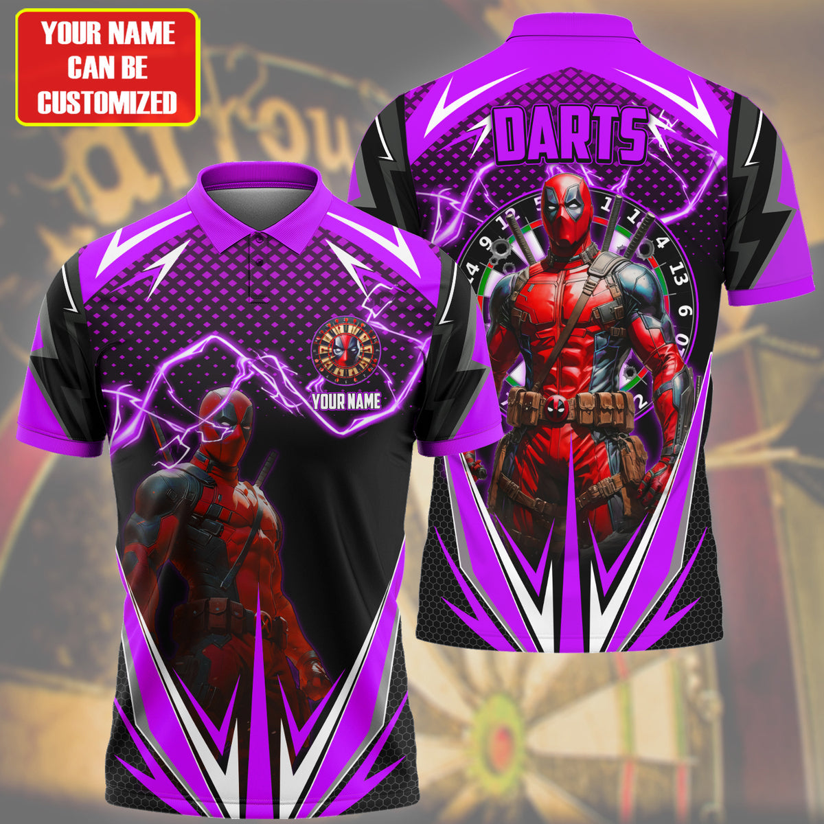 Personalized Name DP Darts Purple Version All Over Printed Unisex Shirt S010401